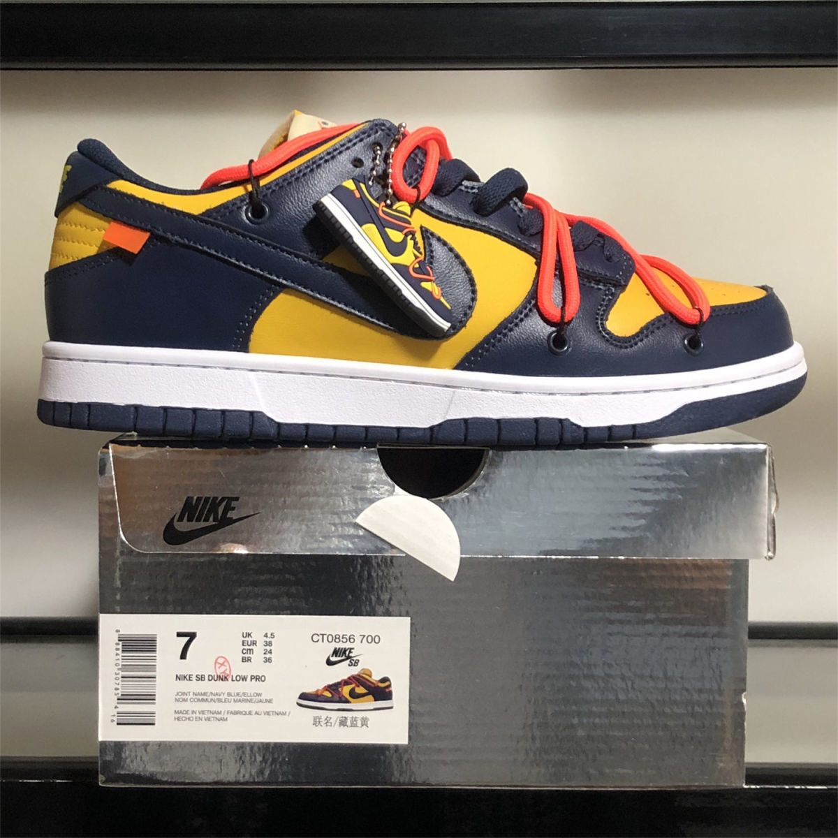 莆田纯原dunk ow联名双鞋带校园男女低帮百搭休闲板鞋ct0856-100 ow白