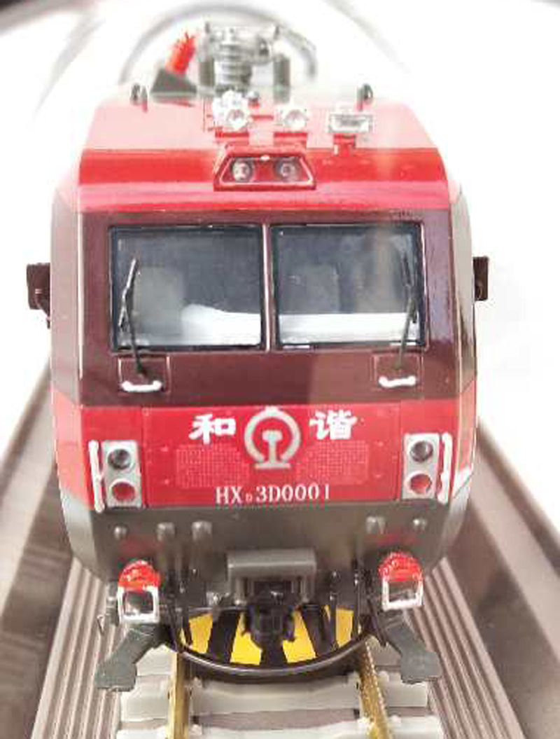 hxd2b 电力机车模型 和谐型 机车仿真合金火车头 静态摆件2c 1/87 n3b