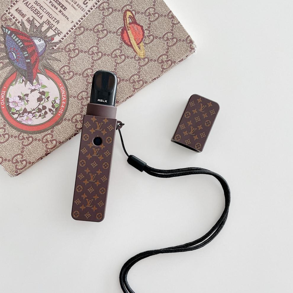 烟杆保护套relx五代保护套1一代4代lv印花保护壳电子器烟杆套加挂绳