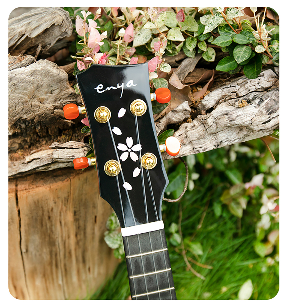 恩雅enya樱花全单板尤克里里乌克丽丽全单演奏级成人男女小吉他蓝色23