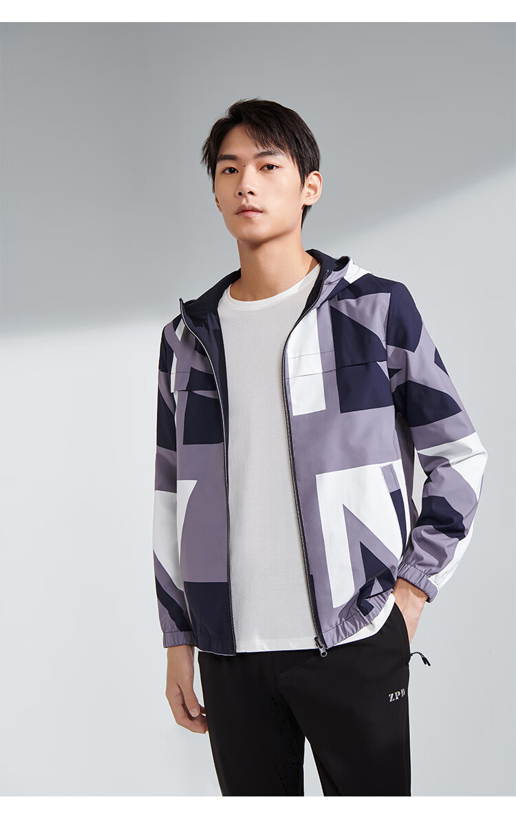 hla海澜之家双面穿连帽夹克2020春季新品简约有型外套男hwjad1q301a