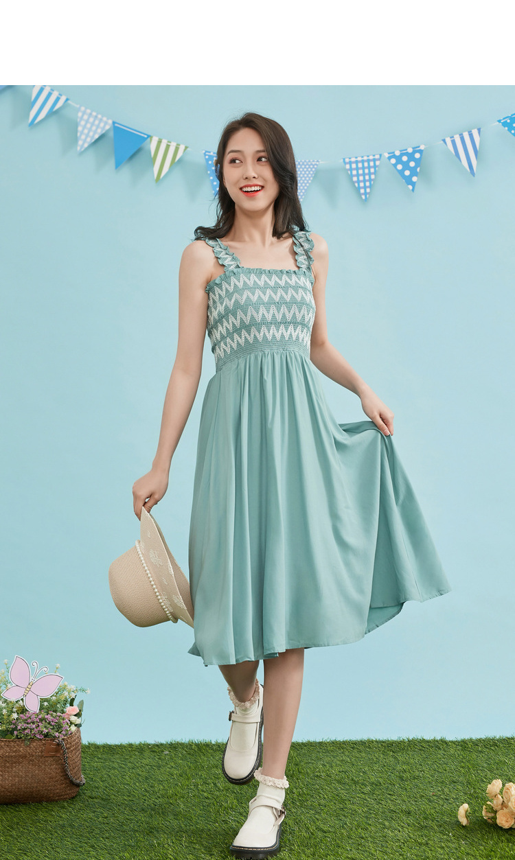 ief/爱依服吊带裙女高腰2020夏装新款韩版时尚无袖a字抹胸背带裙1301a