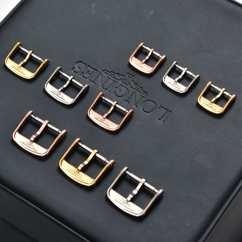 2022适用浪琴表带针扣蝴蝶扣钢带扣l4男女名匠瑰丽嘉岚律雅皮表带扣宓