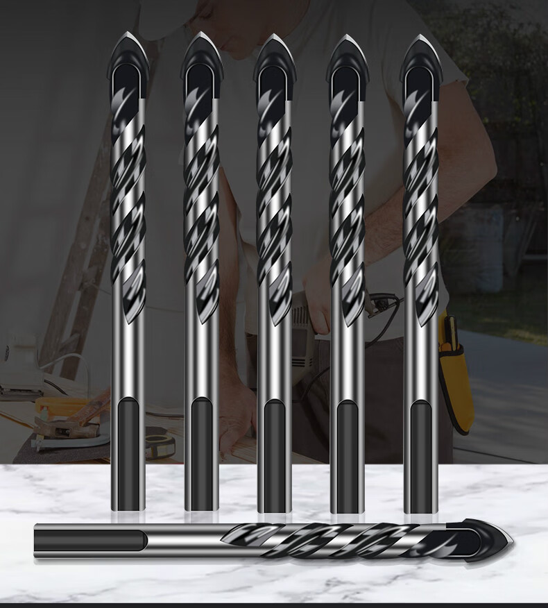 手电转转头三角钻头6mm超硬合泥墙开孔陶瓷打孔手电钻钻头瓷砖钻头 (5