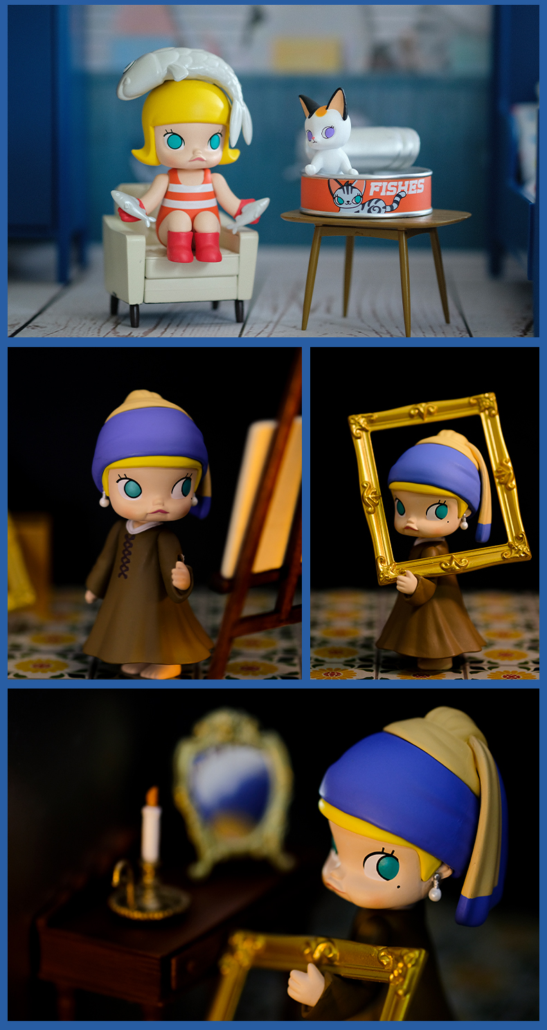 popmart泡泡玛特molly的一天盲盒特茉莉确认款泡泡浴一套全套好梦全新