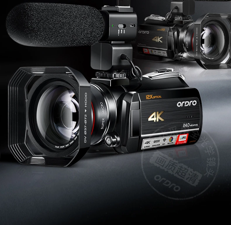 Ouda camera 4K professional live broadcast camera handheld digital DV video recorder high-definition movie electromechanical business live home travel meeting vlog small video standard + battery + 128G card + 4K + charging microphone + distance increase + photography light Ouda camera 4K professional live broadcast camera handheld digital DV video recorder high-definition movie electromechanical business live home travel meeting vlog small video standard + battery + 128G card + 4K + charging microphone + distance increase + photography light