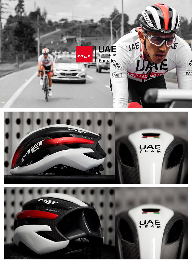met骑行头盔意大利mettrenta3kcarbon阿联酋航空uae车队版头盔骑行头