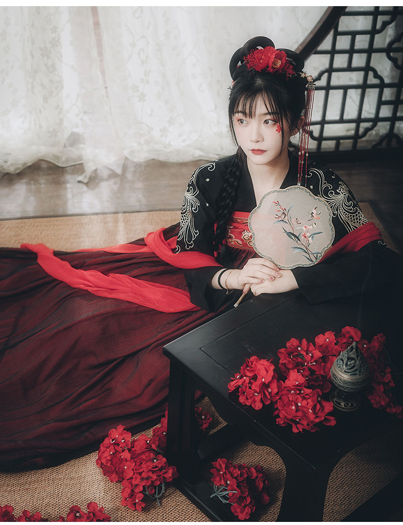 风学生改良齐胸襦裙醉红颜超仙樱花飘逸古风日常古装夏醉红颜套装xl