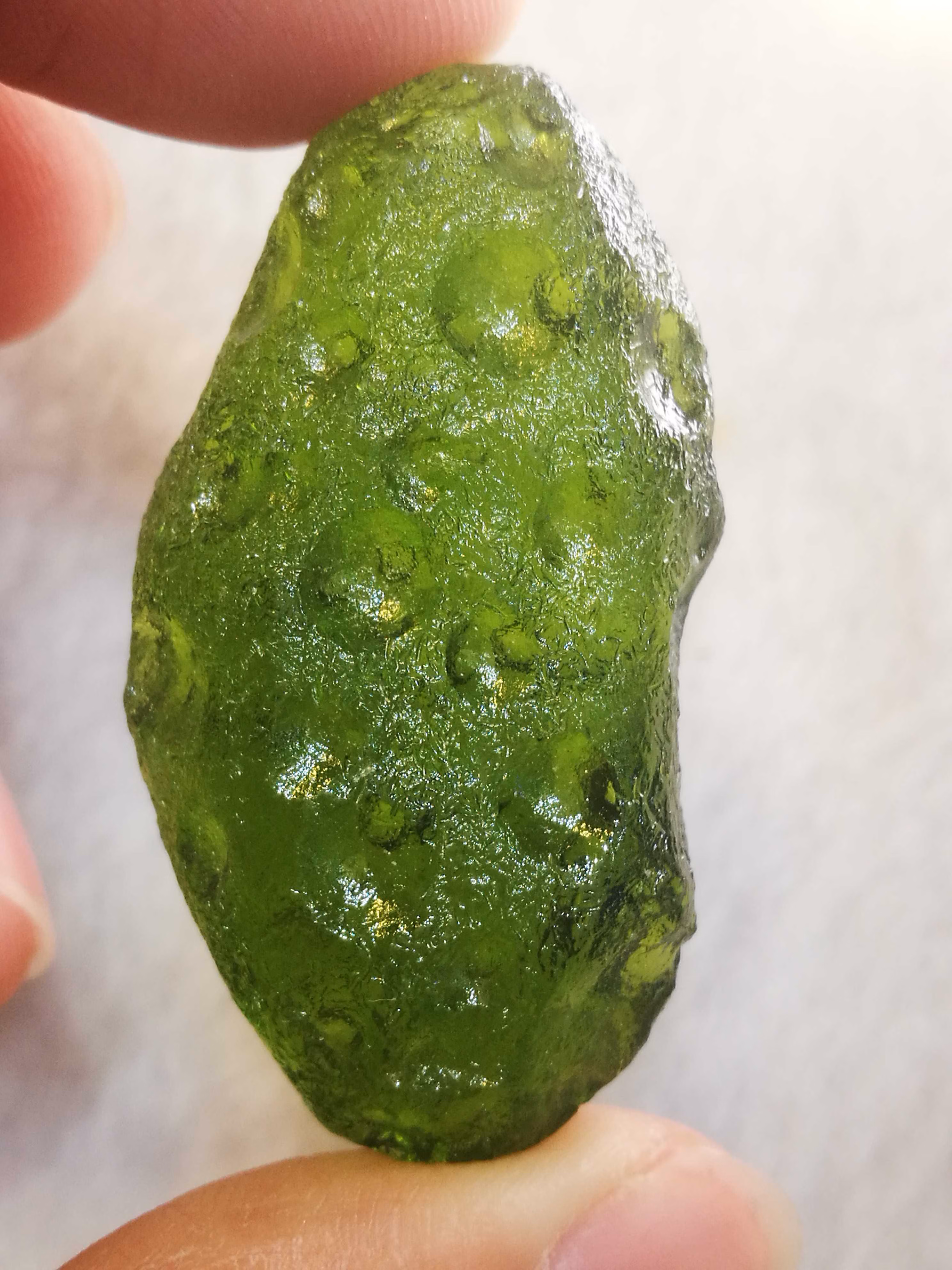 天然捷克陨石随形玻璃陨石原石吊坠项链治愈系能量强消除抑郁疲劳30克