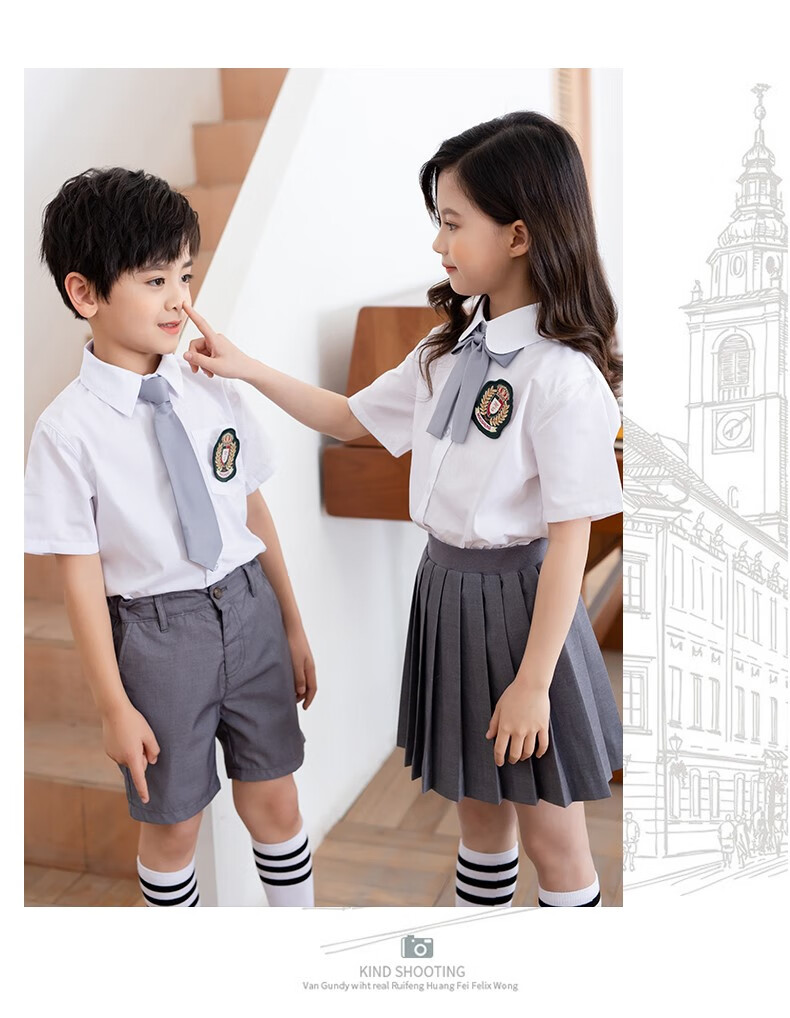 小学生校服夏装新款英伦风套装儿童幼儿园园服学院风夏季毕业班服