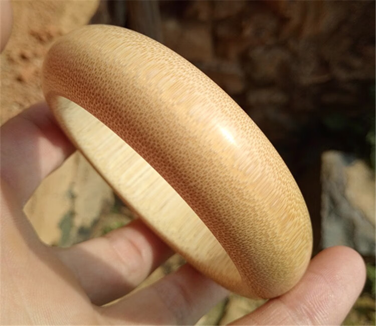 宾昔龙血金丝竹手镯男女款贵妃镯纯手工情侣手环百搭圆环镯子圆环镯