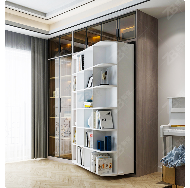 5米a款03书柜旋转隐形床【图片 价格 品牌 报价】-京东