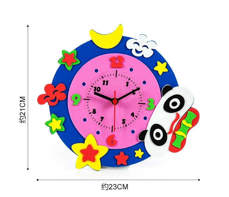幼兒園自制玩教具鐘錶鬧鐘diy手工 自制手工鬧鐘的製作材料鬧鐘模型