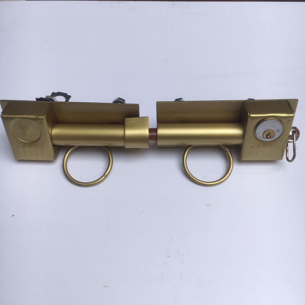 老式大门木门铁门双扇门防盗锁庭院门复古穿杆防盗锁农村大门锁单门防