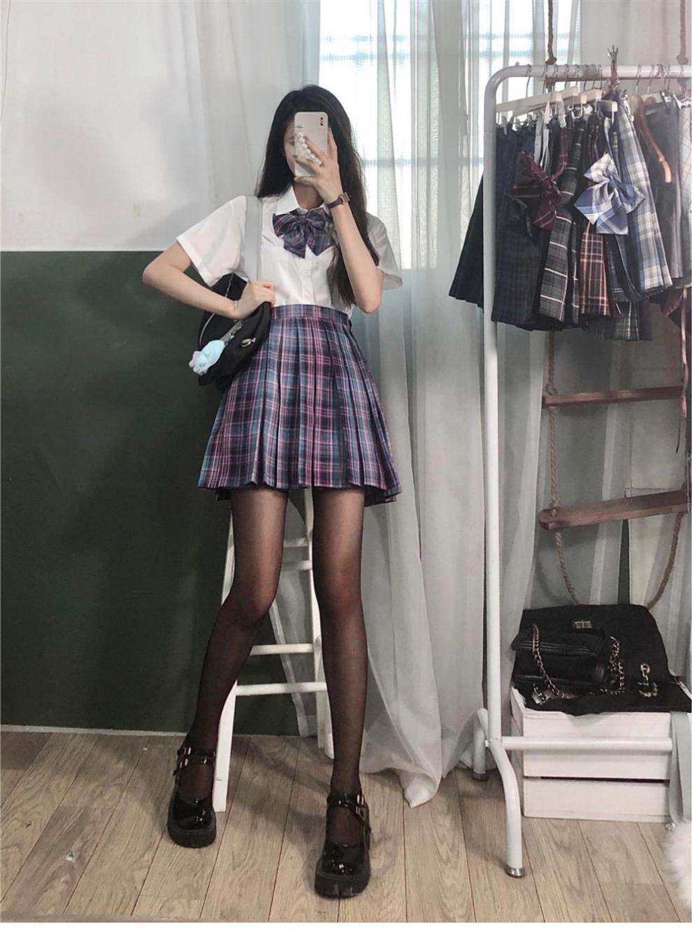 罗马圣仕新款jk水手服女学生装黑丝学姐jk制服格裙夏季性套装纯欲风格