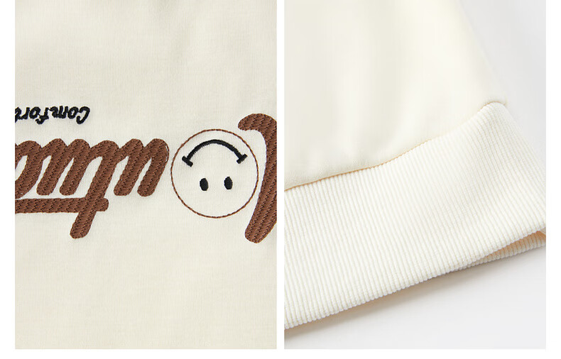 Kuaiyu Autumn And Winter New Fleece-Lined Sweatshirt for Women with Creative Letter Print, Long-Sleeve Top, Exquisite Embroidery, Warm Inner Wear 23