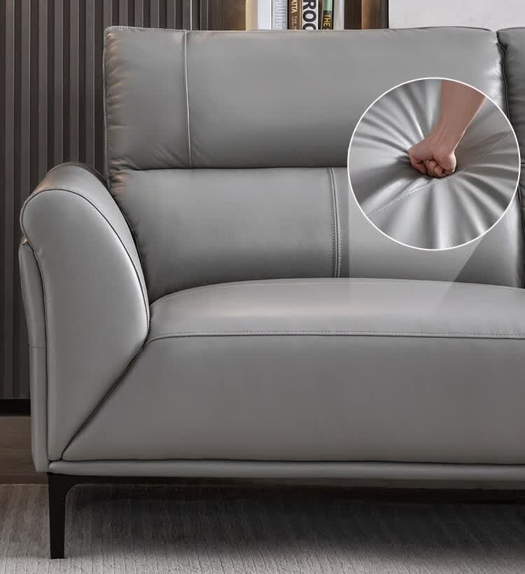 芝华仕都市真皮沙发客厅大小户型家具组合现代简约皮艺沙发3035赤霞橙