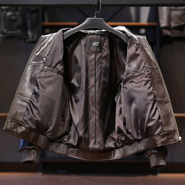 rrl皮衣猎装秋冬款直供航空表演飞行服皮男式翻领飞行员绵羊皮皮衣