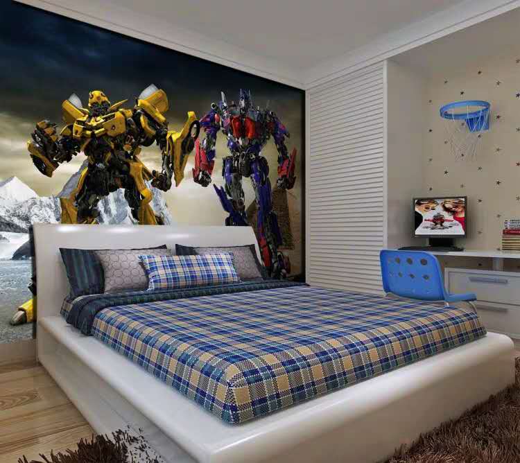 奥特曼墙纸 卧室男孩3d墙纸卧室壁纸hu卡通动漫奥特曼墙布 芬兰进口