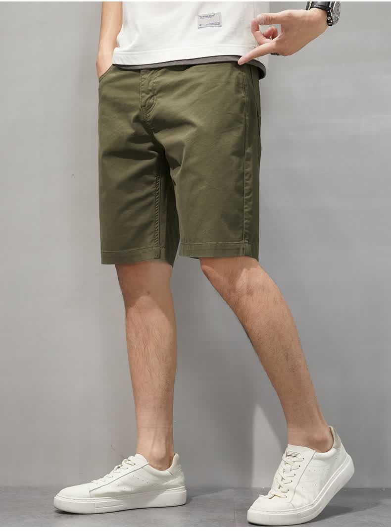 皮尔卡丹品牌轻奢休闲短裤男潮牌季宽松直筒五分裤加肥加大码中裤沙滩