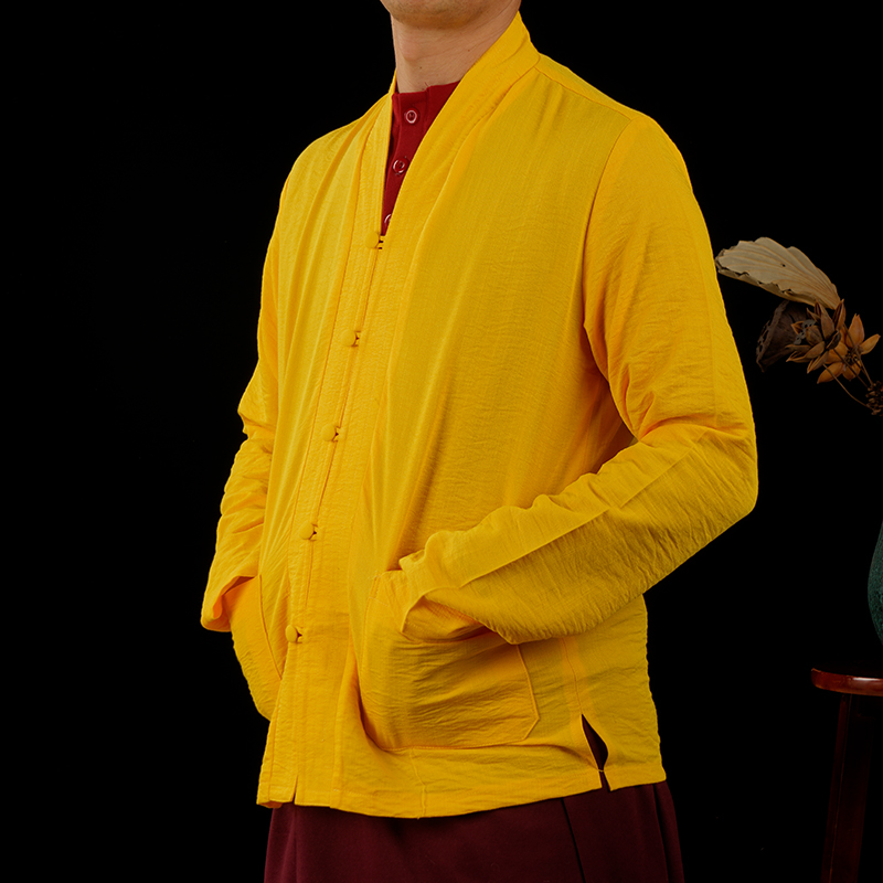 适用于喇嘛服夏季长袖僧服藏传佛教透气僧衣出家人衬衣居士服装活佛