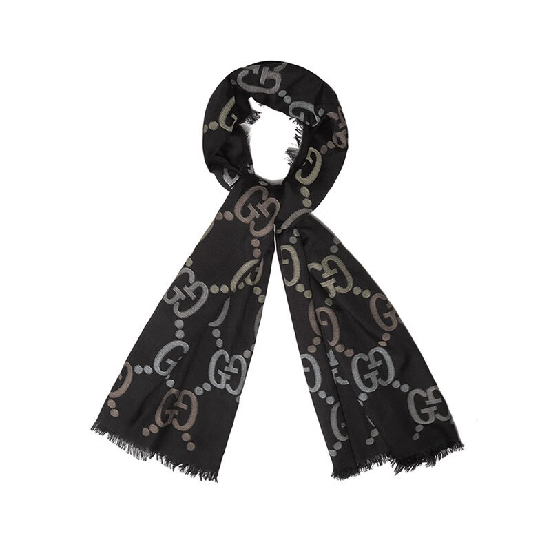 古驰gucci 女士棉/混纺围巾丝巾披肩 694813 3gagp 9200 象牙白色多色