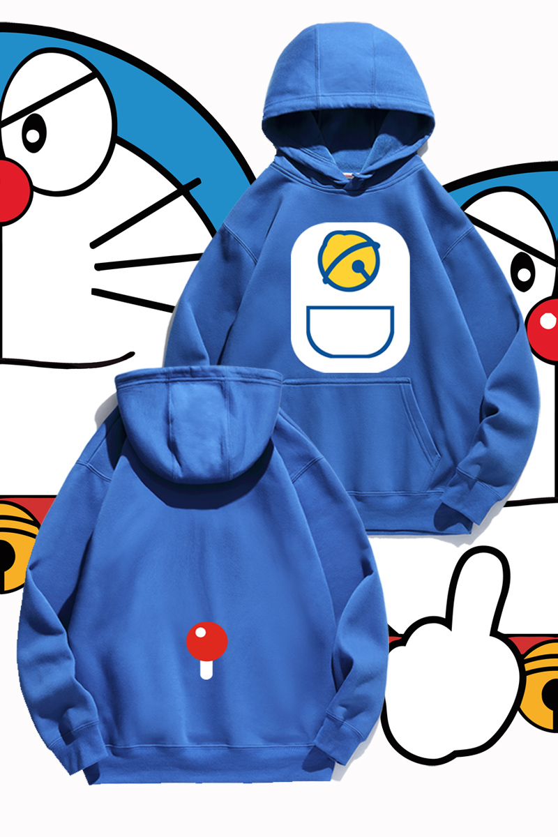 c2潮朝机器猫连帽卫衣日系动漫哆啦a梦宽松衣服曾小贤同款外套男潮