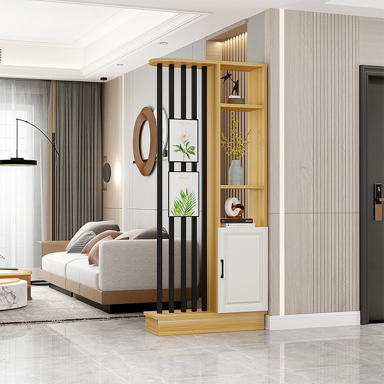 新款可移动隔断格子屏风柜入门玄关柜走廊屏风简易置物柜 长80宽30高