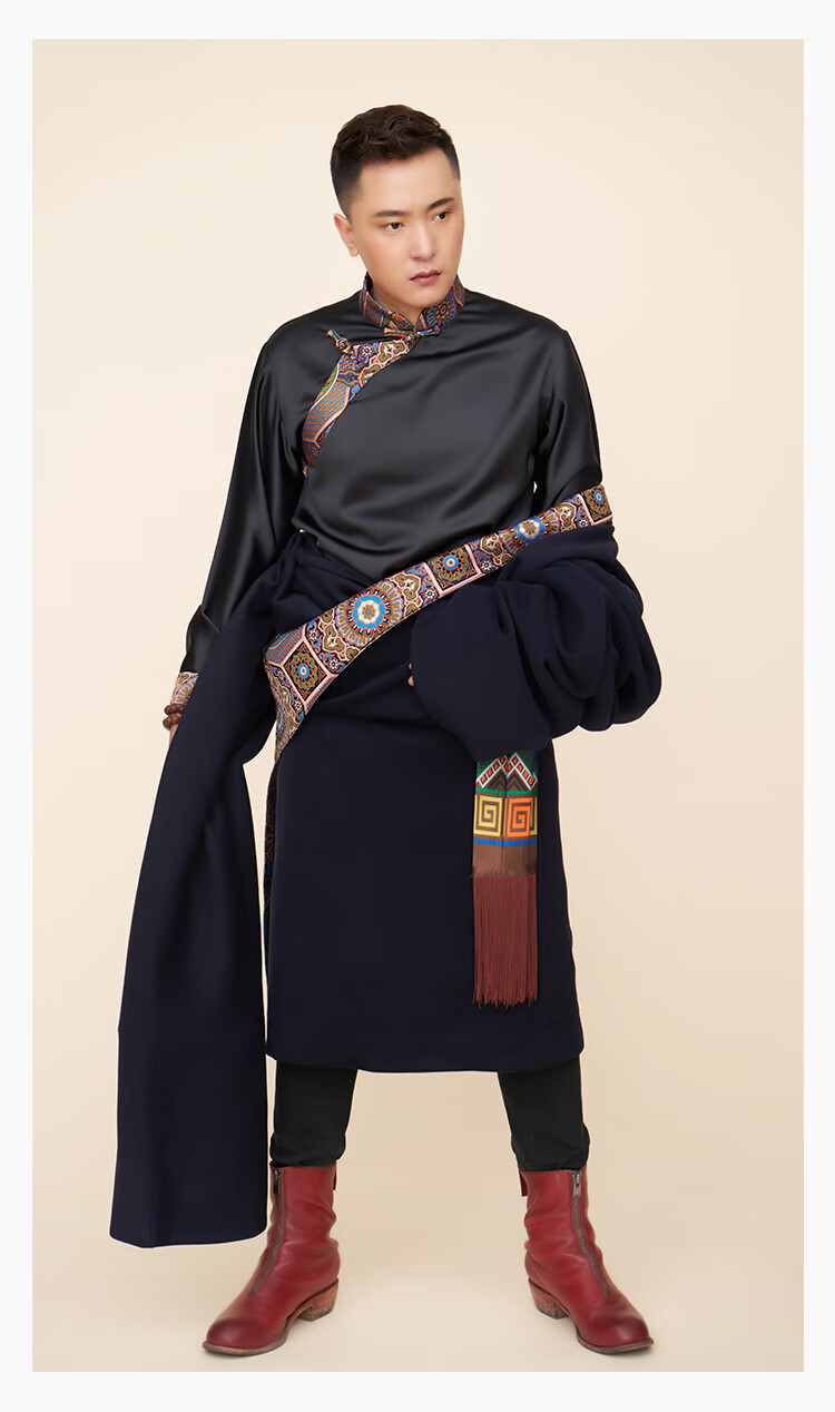 【国内大名品牌】恒源祥奢华藏袍套装男 康巴藏装藏服