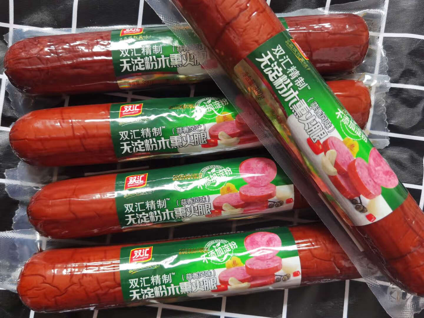 精制无淀粉木熏火腿肠果木熏烤香肠不添加淀粉380g*5支 380克/d72支