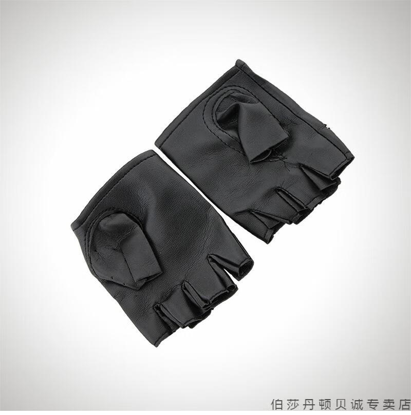 霹雳手套儿童霹雳手套街舞舞蹈表演霹雳舞皮跳舞无指铆钉工装露指半指