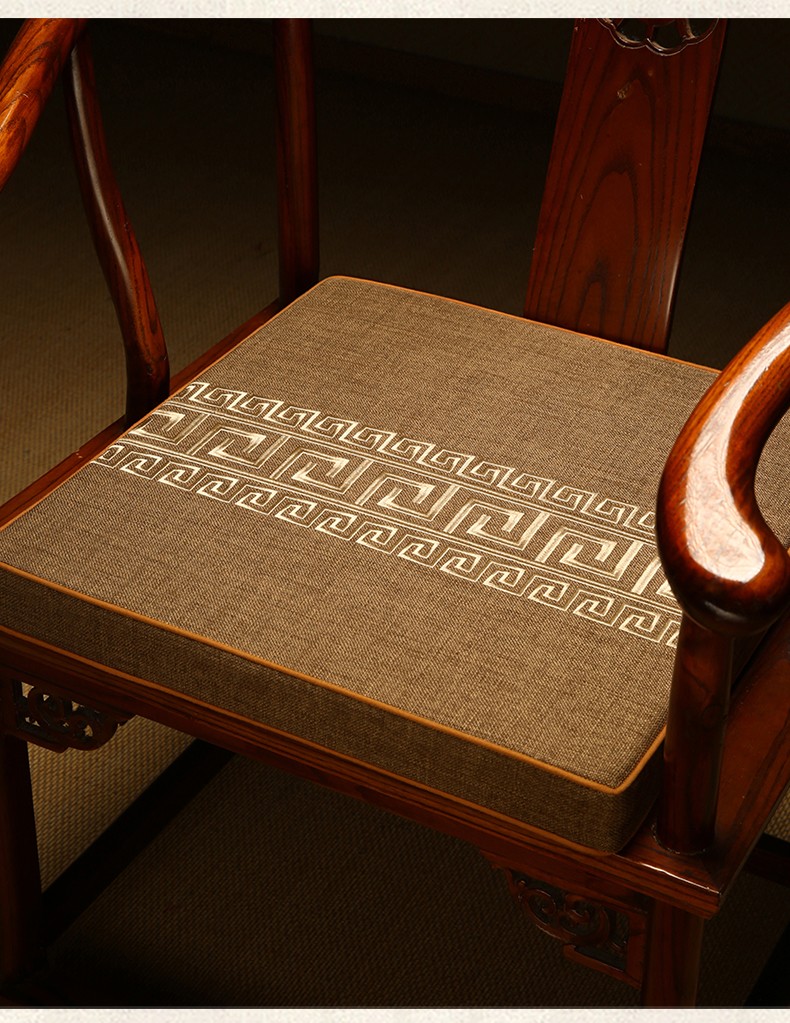 华幔盛庭中式椅垫坐垫天然乳胶红木家具沙发垫圈椅官帽椅茶桌椅子垫子