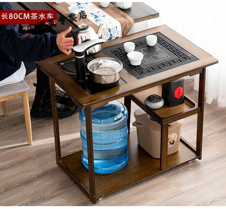 移动茶台烧水壶一体家用阳台泡茶台移动茶桌家用小茶台客厅小茶几阳台
