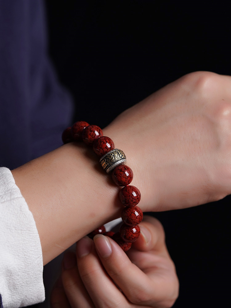 桐航 朱砂手串转运珠六字真言生肖本命佛送家人女友老公朋友礼物