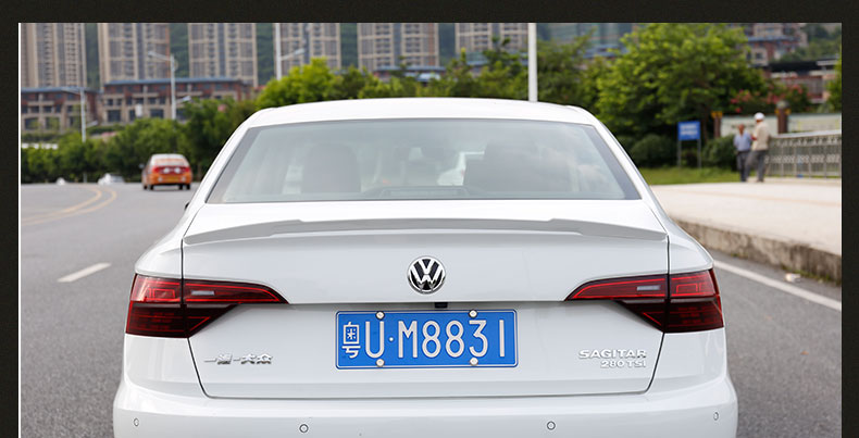 莱琥 大众新速腾改装尾翼rline免打孔碳纤维纹专用于19-20款全新速腾