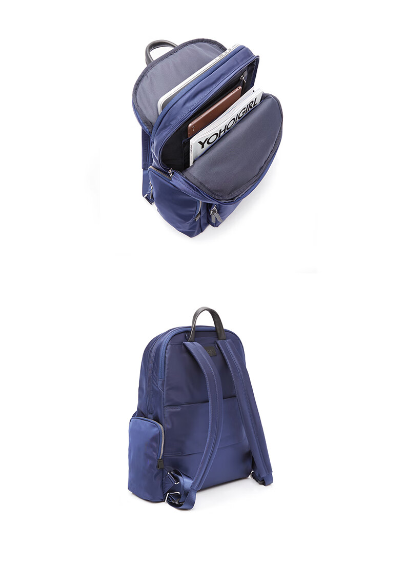 horizon地平线2020新款女士电脑包双肩包包专柜通勤简约商务背包 蓝色