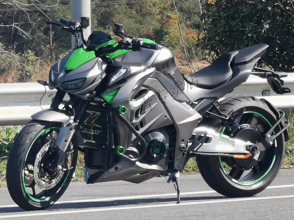 大蟒蛇电动摩托车跑车z1000趴赛高速大型电摩72v电动车电瓶车 8kw超宽