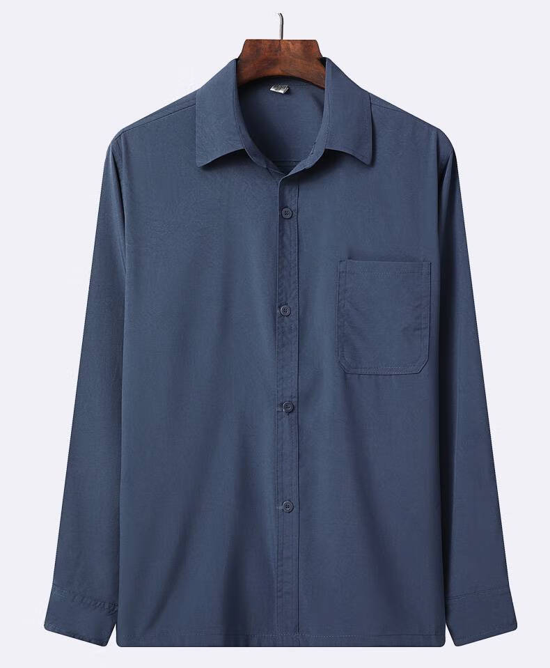 老爷爷衣服夏季老头穿的春秋装爸爸长袖上衣中老年人男爷爷装夏装薄款