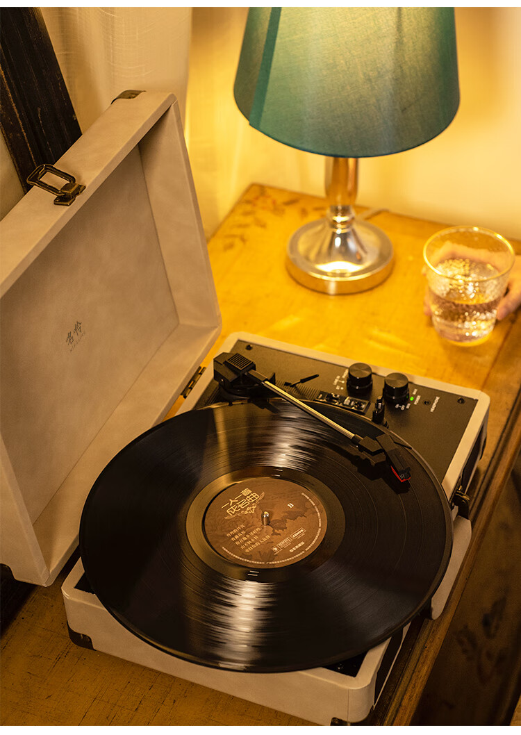 马歇尔黑胶唱片机 名伶m008老式留声机复古黑胶唱片机七夕情人礼品电