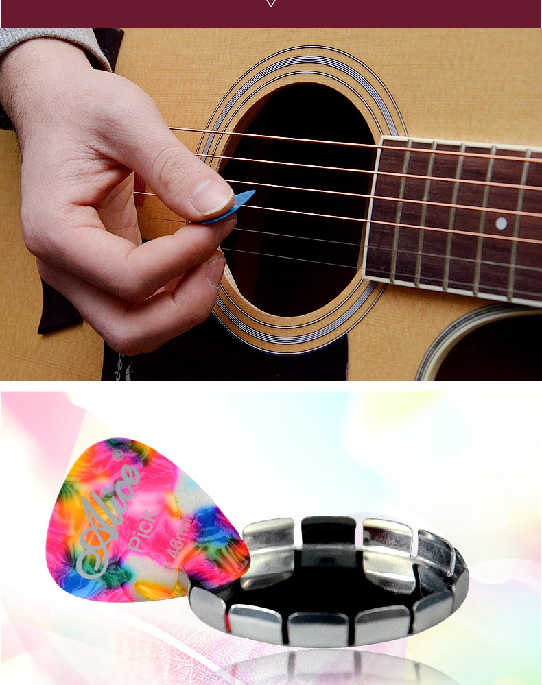 alice爱丽丝吉他拨片彩色赛璐璐电木民谣弹片拨片收纳盒24片6种厚度各