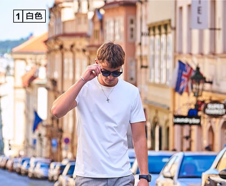 酷派罗马棉短袖t恤男纯色t半袖夏季t恤黑色s建议90115斤