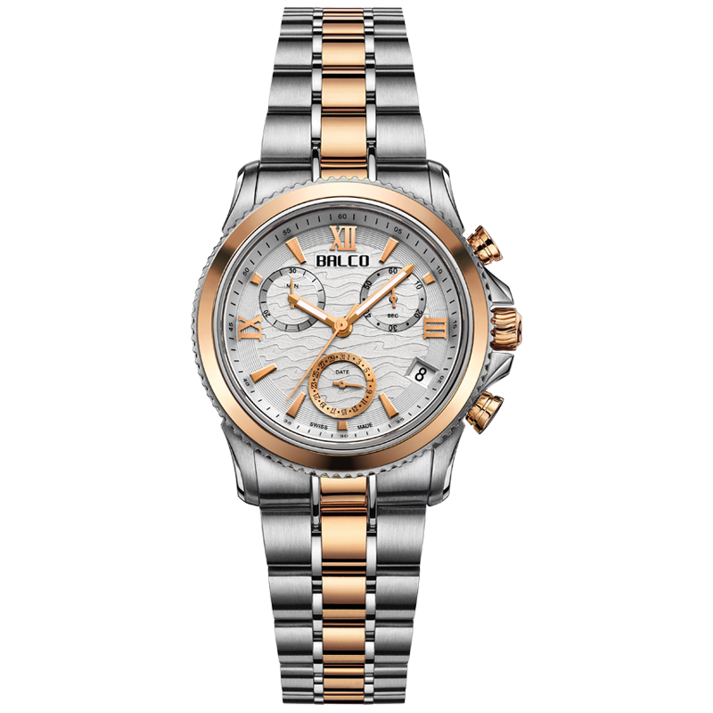 拜戈(balco) 瑞士原装进口商场同款手表男三眼竞速系列运动情侣表2796
