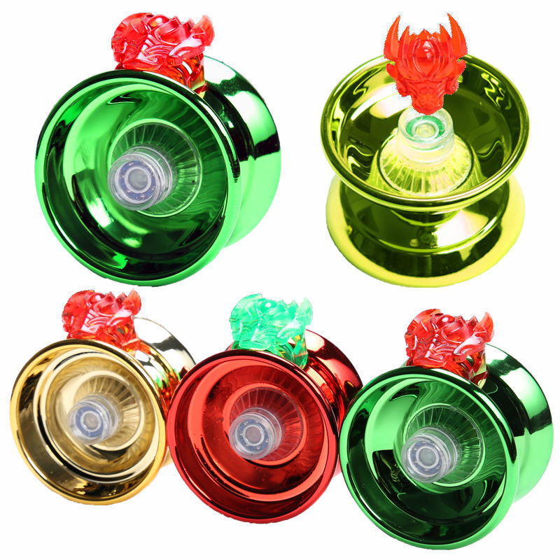 儿童男孩魔术悠悠球儿童合金溜溜球男孩玩具火力少年王yoyo死睡眠红色