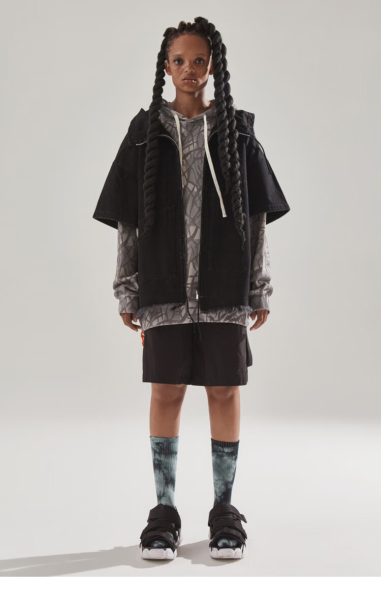 【inxxstreetlab】fmacm联名 潮牌新品印花短款外套 黑色 m