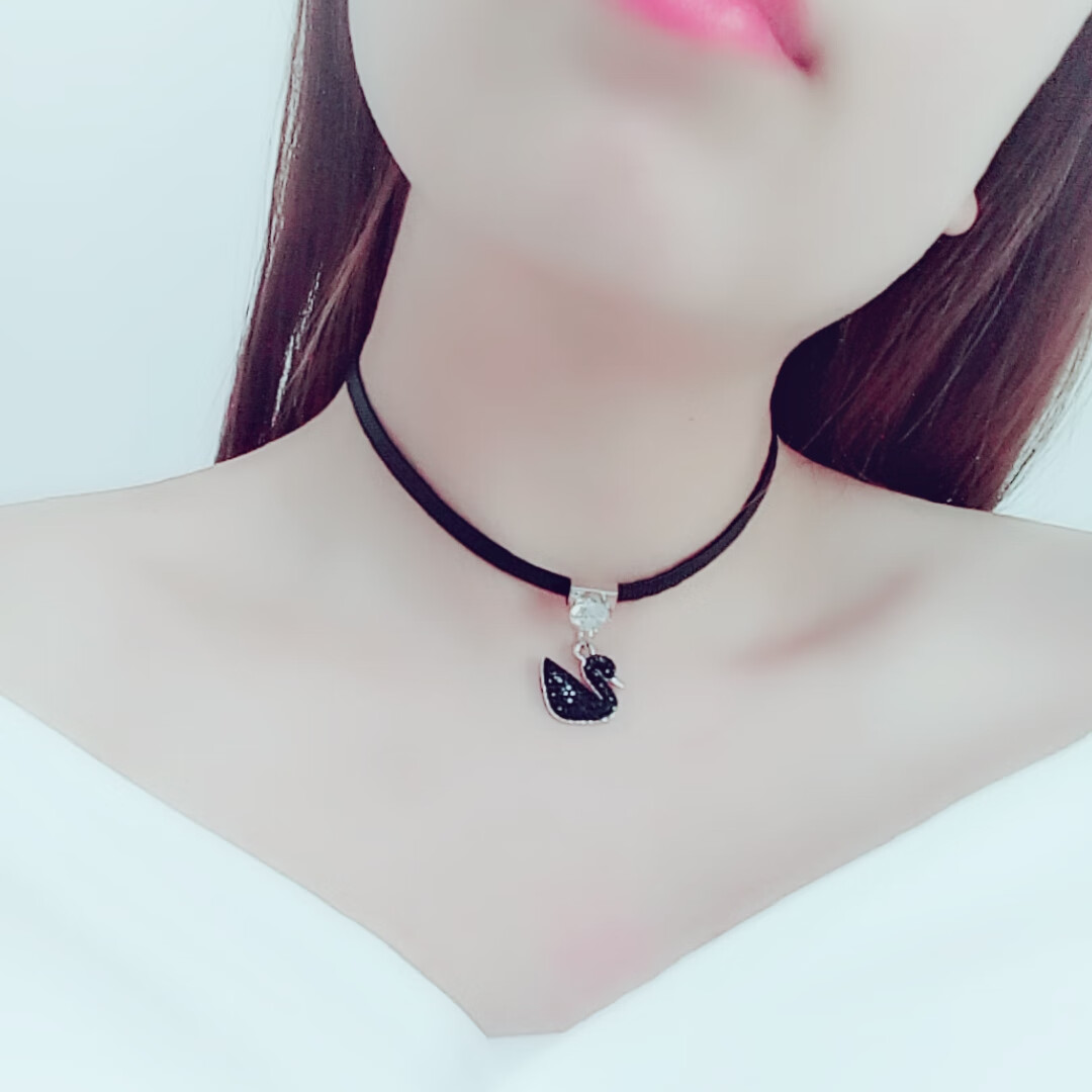 短款项链女夏季颈链挂饰个性脖子饰品韩国原宿风锁骨链配饰品藏青色