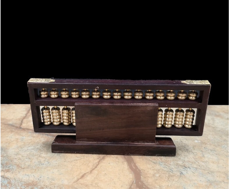 昂朵(angduo)铜珠铜杆摆算盘纯铜算盘工艺装饰算盘创意家居工艺品