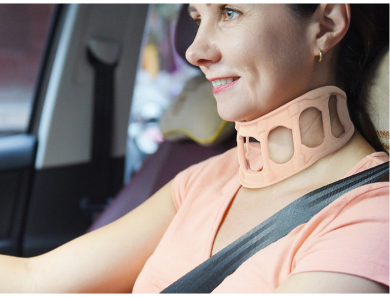 颈托护颈软式医用办公室颈椎防低头固定器海绵颈托两用版vp0203棕色s