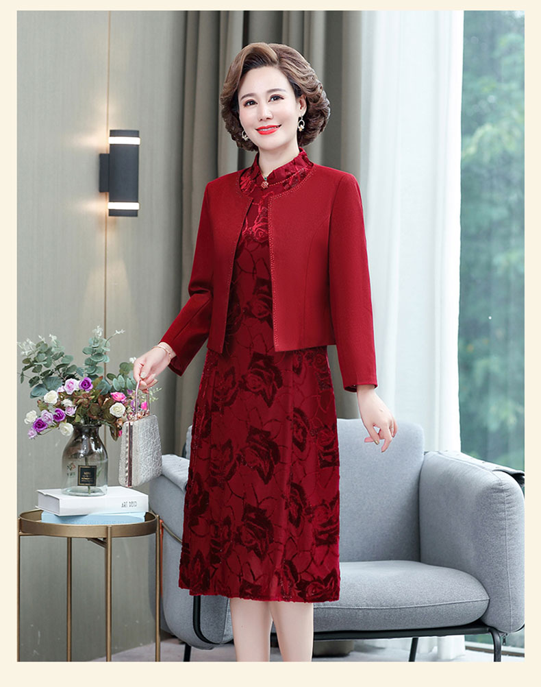 写卿2022新喜婆婆婚宴装春夏旗袍40岁50妈妈装结婚婚庆礼服高贵中年