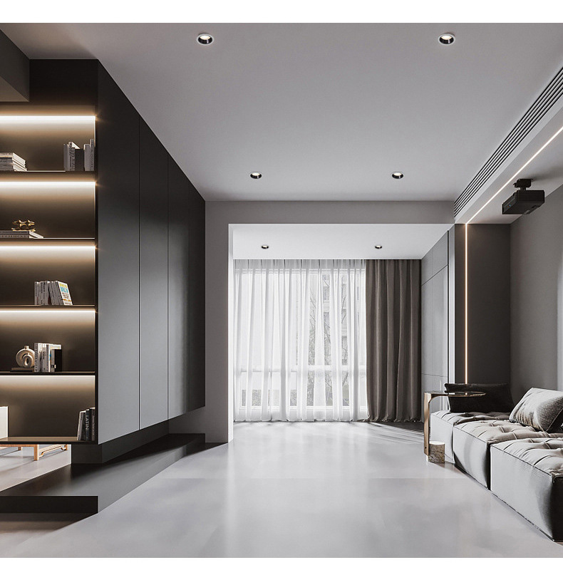 幻色无主灯led嵌入式射灯客厅天花灯过道灯家用走廊灯深杯防眩轻奢