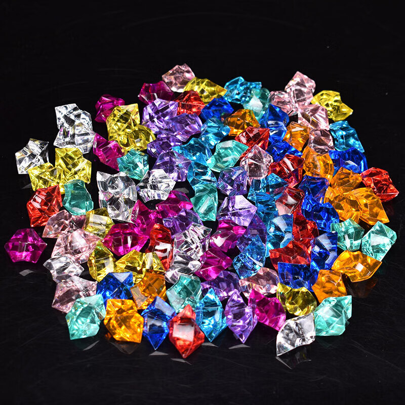 新年礼物串珠儿童水晶宝石七彩色公主项链手工穿珠子diy手工玩具饰品